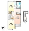 エルシャトーⅢ 2LDKの間取り
