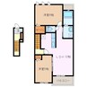 フローラ　Ⅱ 2LDKの間取り