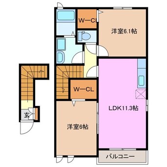 間取図 アサンテ　サーナ　Ａ棟