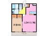 ロイヤル蘭 1LDKの間取り