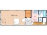 藤ヴァレイⅡ 1DKの間取り