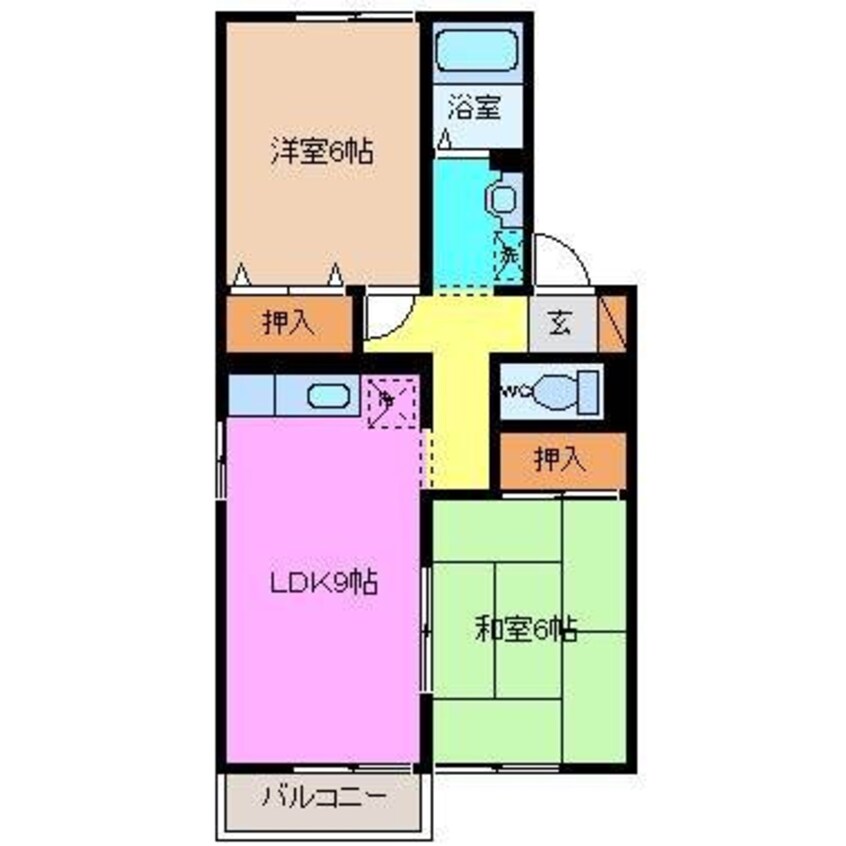 間取図 セジュールＭＯＮＰＡⅢ　Ｂ棟