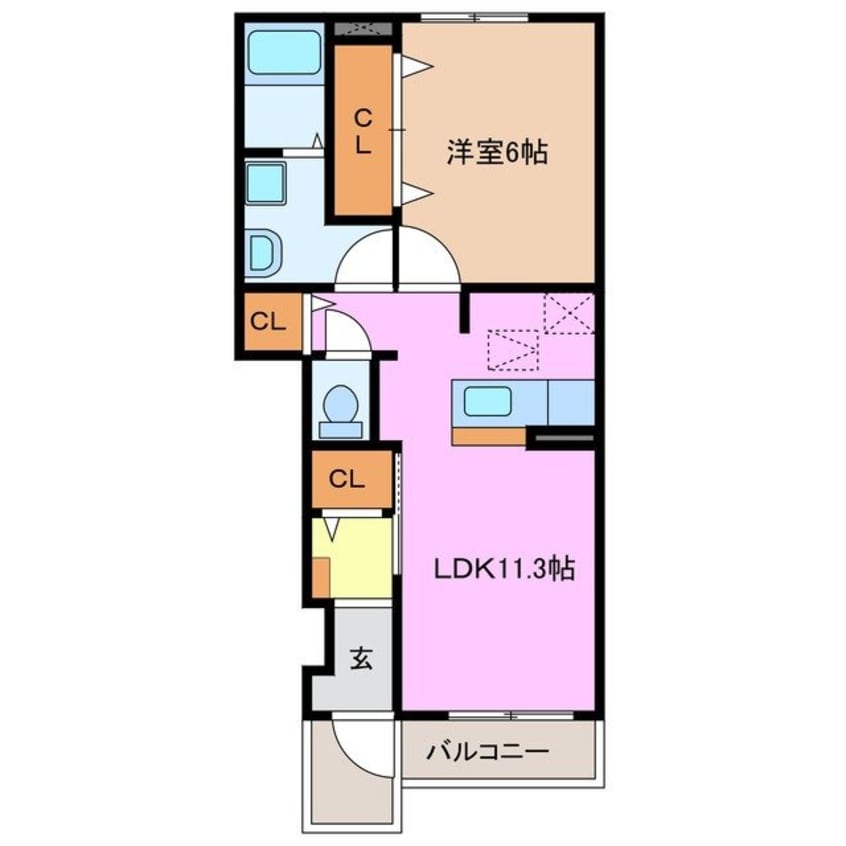 間取図 クラージュ　Ｅ棟