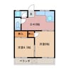 サンツリーハイツ 2DKの間取り