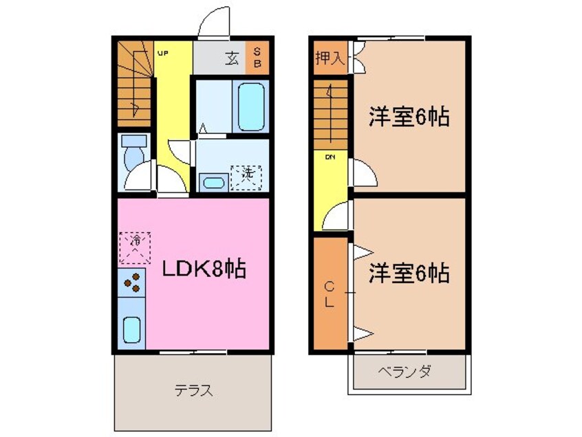 間取図 ＳＡＫＵＲＡ　ＴＥＲＲＡＣＥ