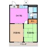 コーポかがみ 2DKの間取り