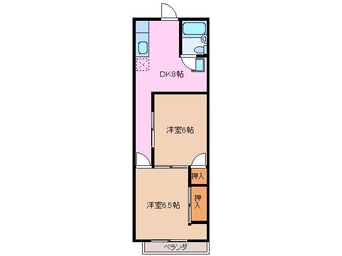 間取図 コーポワールド　E棟
