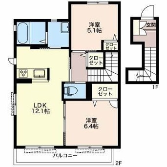 間取図 ソレイユ垂水 Ｂ