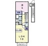 サイスフィールド　Ⅱ 1LDKの間取り