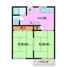 コーポ白山 2Kの間取り
