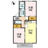 ファミーユ２１　A 2DKの間取り