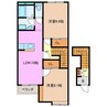 フローリィ 2LDKの間取り