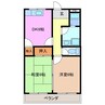 アップルガーデン 2DKの間取り