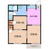 友コーポラス　A棟 3DKの間取り