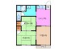 友コーポラス　A棟 3DKの間取り