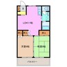 アンジーナビル 2LDKの間取り