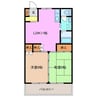 アンジーナビル 2LDKの間取り