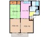 オークコート 3DKの間取り