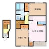 ポワールセゾン　Ｂ棟 2LDKの間取り