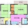 鈴木様貸家 2DKの間取り