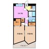 ラルーシア高茶屋B 2DKの間取り