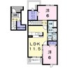 オビー・ロードⅡ 2LDKの間取り
