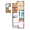クラージュ　Ａ棟 1LDKの間取り