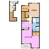 クラージュ　Ａ棟 1LDKの間取り