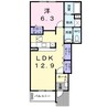 花メゾンＢ 1LDKの間取り