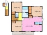 クレセオ中川 3LDKの間取り