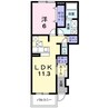 クラージュ　Ｅ棟 1LDKの間取り