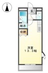 レヴール 1Rの間取り