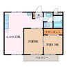 リプルスハイツ　Ｂ棟 2LDKの間取り