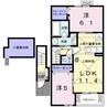 ウエスト　ミンスター　Ⅱ 2LDKの間取り