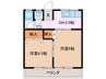 さつき荘 2DKの間取り
