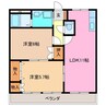 コーポルミナス 2LDKの間取り
