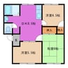 グリーンラーチ21 3DKの間取り