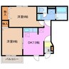 ヴィア・ラッテア　Ａ棟 2DKの間取り