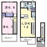 シャルマンＴ２　Ａ棟 2LDKの間取り