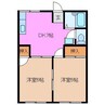 サンハイツ元町 2DKの間取り