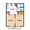 シティハイツサン 2DKの間取り
