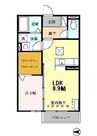 グランド ソレーユ　Ｂ 1LDKの間取り