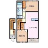リベルテ南浦 2LDKの間取り