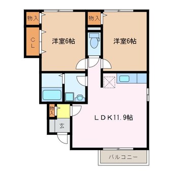 間取図 サンライズヒルズ　D棟