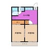 チョコハイツ 2DKの間取り