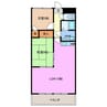 高茶屋豊城 2LDKの間取り