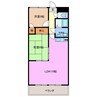 高茶屋豊城 2LDKの間取り