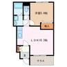 シャルマンハイツＢ 1LDKの間取り