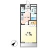 カンタベリーⅣ 1Kの間取り