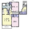 メゾン　アンジュＣ棟 2LDKの間取り